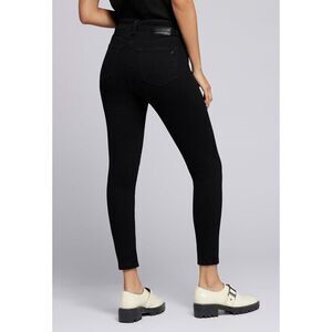 Current Elliott The Borderline Mid Rise Skinny Jeans Coal Black Denim Size 26